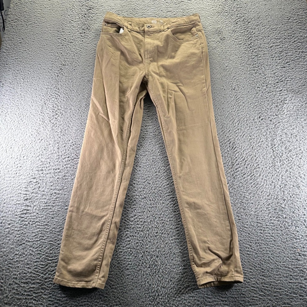Wonder Nation Jeans Boys 16 Brown Cotton Denim Straight Slim Workwear Stretch